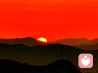 蒼山如海，殘陽如血！配圖