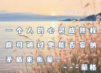 一個人的心靈的成熟程度，
可以通過他能否容納矛盾來衡量。

--榮格配圖