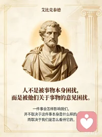 人不是被事物本身困扰。而是被他们对事物的意见所困扰配图