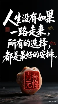 人生没有如果，所有的选择都是最好的安排