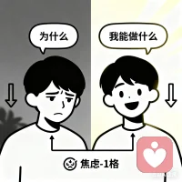 把“为什么”换成“我现在能做什么”，焦虑就会下降一格。
