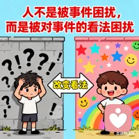 人不是被事件困扰，而是被对事件的看法困扰。——埃利斯（Albert Ellis）