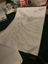 休息一会儿又要开始上课，也不知道自己在画什么，画我这乱七八糟的人生吧……配图