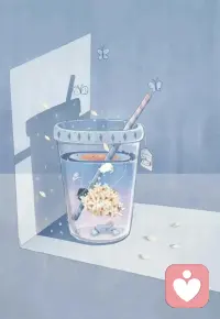 涼秋，漸寒，添衣，勿病，安好。配圖