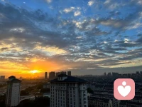 清晨隨拍的日出天空，美極了
出發，sh見[耶]配圖