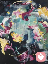 英國藝術家米凱拉·耶爾伍德-丹將植物的局部解構重組，以更為抽象的筆觸和漩渦式的構圖展現出來，畫中的符號和文字吸引觀眾進入一個生動的，充滿矛盾、戲劇和沉思的幻想世界。配圖