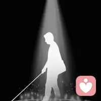 不要怕，
你的世界不會(huì)是一片暗淡，
因?yàn)橛形覀儯?我們愿意做你的眼睛，
幫你傳達(dá)世界的色彩，
跟你分享生活的美好。

世界上不光有眼盲，
也有人是心盲，
祝福所有盲人快樂永遠(yuǎn)。配圖