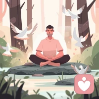 嘗試每天花幾分鐘進行正念冥想，專注于當下的感受，讓心靈得到平靜。 #正念 #冥想配圖