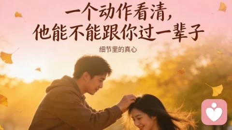 一个动作看清他能不能跟你过一辈子?