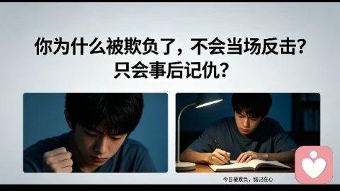 为什么你被欺负了不会当场反击，只会事后记仇？