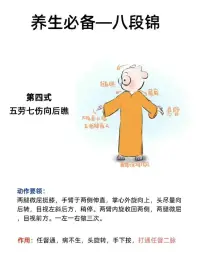 養(yǎng)心先養(yǎng)身，身好心也寬

首推古法八段錦

八段錦是中醫(yī)祖先用形體活動(dòng)結(jié)合呼吸提出來的健身方法，八段錦可以舒展筋骨，充分拉伸筋骨、疏通經(jīng)絡(luò)。

并且與呼吸相配合，起到防病、治病、煉筋、煉骨的功能，比如兩手托天理三焦、搖頭擺尾去心火。


通過和緩、溫和的運(yùn)動(dòng)，可以宣暢氣血，達(dá)到舒展筋骨的目的。另外，很好的牽拉了很少運(yùn)動(dòng)的肌群，對(duì)五官、頭頸、軀干、四肢、腰腹全身的各個(gè)部位進(jìn)行了鍛煉，并且起到保健、調(diào)理的作用，使機(jī)體進(jìn)行了全面的調(diào)整。


長期堅(jiān)持鍛煉筋骨的同時(shí)，也對(duì)五臟起到升發(fā)陽氣的作用。緩解我們的焦慮情緒非常有作用。配圖