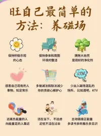 情緒管理

奧斯卡·王爾德說過：“做你自己，其他人已經有人做了?！币馕吨鵁o論我們是怎樣的個體，都應該去試著從不同的情境中，挖掘出自身的優勢，而不是一味地從自身上找缺點，這樣只會徒增焦慮感。哪怕身上有缺點，也請微笑著接納它們，要知道人無完人，勇于接納自己的缺點和盲區也是一種自我優勢。

緊接著，學會彈性的管理自己的預期。如果制定的預期過高，未達成目標的時候難免會陷入失望和焦慮的煎熬中，所以預防失望最有效的方法就是許下有彈性的期望，確保自己設定的目標是合理可執行的，而且不是不切實際的目標。當你無法完成自己的目標預期的時候也試著安慰自己，也許全世界也有很多人此刻也正在經歷跟你一樣的事情，這并不什么大不了的事情，沒必要因此產生負面的情緒。配圖