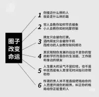 圈子真的很重要


聽失敗者講故事，啥事也別干了

聽成功者講故事，發現都是機遇

和每天激勵你鼓勵你進步的人在一起
你會越來越優秀！配圖