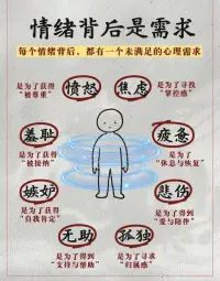 每个情绪背后，都有一个未满足的心理需求。

需处理情绪背后的需求，而非情绪本身。配图