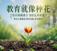 教育就像種花，當(dāng)我們不再執(zhí)著于為什么不開花，而是轉(zhuǎn)為研究土壤濕度/陽光角度/養(yǎng)分配比時，改變就會悄然發(fā)生！