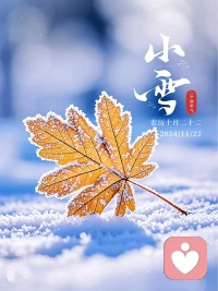 小雪已至，冬令已成，

提笔是情，落墨是暖。

祝君素心向暖，念念冬安。配图