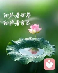 向外看世界，解锁万般风景；

向内看自己，和解所有过往。

眼界决定格局，自省治愈人生，慢慢沉淀，温柔成长。