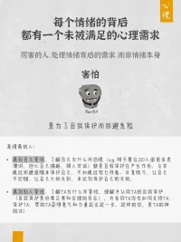 做好情绪管理，其实也没有那么难～ 

每个情绪小怪兽的背后都有一个未被满足的心理需求，真正有效的情绪管理，处理的是情绪背后的需求，而非情绪本身。 

情绪没有好坏之分，存在即合理，情绪是人类不断进化的产物，每一种情绪都在保护着我们，都有其存在的道理。 

心理学认为，每个情绪背后都藏着一个未被满足的心理需求，高情商的人，高情商的人往往没看到情绪背后的需求。当情绪扑面而来时，厉害的人，往往是在处理情绪背后的需求， 而非情绪本身。