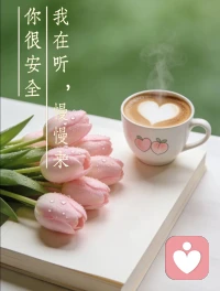 倾听是一场心灵对话，
我带着尊重与共情，
与你一同探寻内心深处的答案。配图