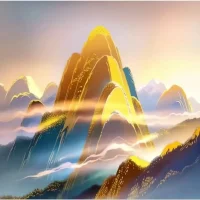 心似白云常自在，意如流水任東西。一笑出門(mén)去，千里落花風(fēng)。配圖