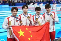 巴黎奧運會4X100米混合泳接力決賽，潘展樂最后一棒反超，中國隊奪得金牌賽后潘展樂發(fā)微博說：“20歲的生日禮物，我兌現(xiàn)一年前的諾言，用團隊金牌為自己慶生。9天高強度的奧運之旅終于下班了，2金1銀的成績單挺滿意的！”配圖