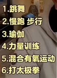 2024年1月，《英國醫(yī)?雜學(xué)?志》發(fā)表了一項關(guān)于?動運?和抑?癥郁?關(guān)系的重?發(fā)要?現(xiàn)：運動對?治于?療抑郁癥具有?著顯?效果?竟究?是什么?動運?：1、跳舞，2、慢跑、步行，3、瑜伽，4、力量訓(xùn)練，5混合有氧?動運?，6、打太?拳極?。????配圖