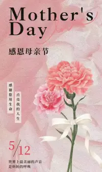感謝您用生命，點亮我的人生。媽媽母親節快樂！配圖