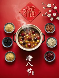 今日臘八節。愿你有粥暖身，有人暖心。?配圖