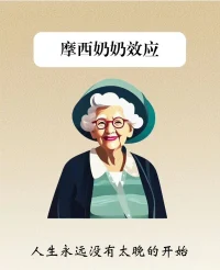 人生永遠沒有太晚的開始，肯德基老爺爺65歲才創業，摩西奶奶80歲開辦個人畫展。只要你想，都來得及。?配圖