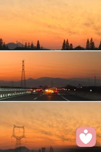 ??今天的晚霞好美～希望你的一肚子氣里，是勇氣，是義氣，是力氣，還有一點孩子氣。周末愉快呀。??配圖