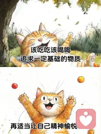 幸福没有公式，
知足便是恩赐，
凡事不必太在意， 
缘深多聚聚，
缘浅随它去。配图