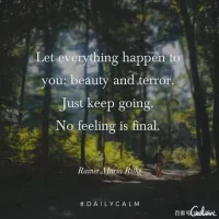 Just keep going, No feeling is final......配圖