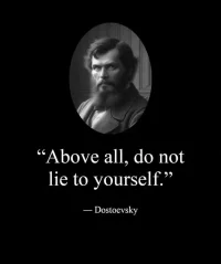 It is a disaster when people lie to themselves.  Sound like easy while Very difficult to do . It is a very big bubble to live in and very hard to find the truth.配圖