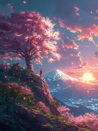 ～ 路 ～
清晨的雨，淅淅瀝瀝地落在青石板上。我撐著傘，走在這條蜿蜒的山路上。石階上佈滿了青苔，每一步都要格外小心，生怕滑倒。遠處的山巒在雨霧中若隱若現(xiàn)，像一幅未乾的水墨畫。
記得去年春天，也是在這樣一個雨天，我走過這條路。那時的我，總覺得這路上的坑窪太過惱人，抱怨著為何不能修得平整些。可今日再走，卻發(fā)現(xiàn)這些起伏的臺階別有一番韻味。雨水在石縫間匯成細流，叮叮咚咚地唱著歌；路邊的野花在雨中搖曳，倔強地綻放著。
轉(zhuǎn)過一個彎，看見一位老者正在路邊的茶棚裡煮茶。他招呼我坐下歇腳，遞來一杯熱茶。茶香裊裊中，他告訴我，這條路已經(jīng)存在了上百年。從前的商販挑著擔子，從這條路把山貨運到城裡。那時候的路，比現(xiàn)在還要難走得多呢。老人說著，眼裡閃著光，可正是這些顛簸，讓這條路有了故事。
我細細品味著老人的話，望著杯中浮沉的茶葉。是啊，這世間的路，哪有一帆風順的？就像這杯茶，苦澀過後才有回甘。路上的坑窪，不正是生命的印記嗎？那些我們曾經(jīng)抱怨的曲折，或許正是讓生命豐盈的養(yǎng)分。
雨漸漸停了，陽光透過雲(yún)層灑在濕漉漉的石板上，折射出點點金光。我起身告別老人，繼續(xù)向前走去。這一次，我的腳步輕快了許多，因為我知道，無論前路如何，只要還能邁步，就是通向遠方的道路。配圖