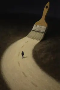 “If there’s no way, make one.”
“如果没有路了，就创造一条出来。”配图