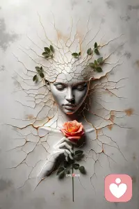 Let life crack beneath the storms, so long as neither hope nor effort breaks, for through the smallest fracture,the light of the Divine finds its way.
让生命在风暴中经受考验，只要希望和努力都不曾动摇，因为即使是最微小的裂痕，神圣之光也能从中找到出路。配图