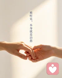 1. 先安顿情绪，再奔赴前路
​
2. 被听见，本身就是治愈
​
3. 以倾听为灯，伴人走过低谷
​
4. 双向治愈，彼此成长