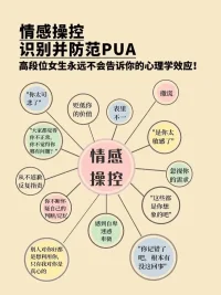 學會識別PUA背后的心理學原理才能更好的防御與擺脫：
1. 自我認同理論：PUA利用自我認同理論，試圖影響目標對象的自我認同感。他們會通過稱贊目標對象的外貌、智慧或個性特點來提高其自尊心。這樣做可以激發目標對象的自信和積極情緒。

2. 社會認同理論：PUA利用社會認同理論，試圖讓目標對象覺得自己屬于PUA所代表的“高社會地位”群體。他們會強調自己所擁有的社會資源、財富和社交能力，以吸引目標對象并讓其希望進入這個“高社會地位”群體。

3. 親和性原理：PUA通過創造一種親和力和親密感來吸引目標對象。他們會運用一些技巧，如保持良好的眼神接觸、使用親密的身體接觸、與目標對象產生共鳴等，以建立起一種親密關系。

4. 遺失原理：PUA利用遺失原理，試圖制造一種人們容易損失的東西的危機感。他們會制造一種目標對象離開他們就會損失很多的危機感，以激發目標對象對他們的興趣和留存。

5. 社交認知理論：PUA利用社交認知理論，試圖影響目標對象的決策和行為。他們會利用一些社交游戲和心理操縱技巧，如激發目標對象的好奇心、制造一種競爭環境和制造心理收益等，以影響目標對象的行為和態度。

通過應用以上心理學原理，PUA可以試圖主動地去吸引和親近目標對象，并在建立親密關系方面取得成功。然而，這些心理學原理并不意味著PUA是有效的或道德的方法。事實上，PUA的行為往往涉及到欺騙、操縱和不尊重他人的權利和感受。

如果你有被PUA的情況，不妨聯系我，希望能給予你幫助！配圖
