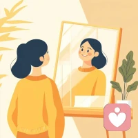 別忘了對自己微笑，即使是在鏡子里看到的那個微笑，也能給你帶來好心情！ ?? #微笑 #好心情配圖