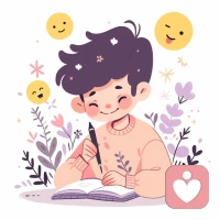 你知道嗎？每天記錄三件讓你感到快樂的事情，可以幫助你增強積極情緒，減少抑郁癥狀。試著寫下你的三件好事吧！??#感恩日記配圖