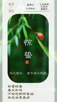 萬物，皆因春雷而醒來
人間，皆因春萌而活潑
驚蟄，和春一起萌發吧配圖