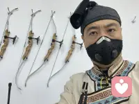 继续射箭🏹一箭脱靶，其余都中。