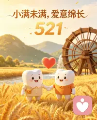 今日小满：人生不求大满，
小得盈满，便是圆满。配图