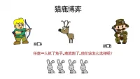 猎鹿博弈(Stag Hunt Game, SHG)又称猎鹿模型(Stag Hunt Model)、猎人的帕累托效率、安全博弈(Assurance Game)、协调博弈(Coordination Game)，对应于信任困境(Trust Dilemma)。其源自法国启蒙思想家卢梭(Jean-Jacques Rousseau)的著作《论人类不平等的起源和基础》中的一个故事。两个人出去打猎，猎物为鹿和兔，他们互不知道对方选择的猎物。如果选择鹿，则需要另一人也选择鹿，产生合作才能成功狩猎。而选择兔为猎物，不需要合作也能成功，但是猎兔的收益要小于猎鹿。