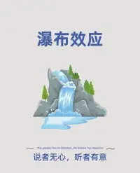 瀑布心理效应（Waterfall Effect）是指信息发出者心理状态平静，但传递的信息却在接收者心中激起强烈的情感或认知反应，从而导致态度和行为的变化。这种现象类似于自然中的瀑布，表面平静而下端激荡。‌‌