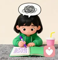 写下烦恼超轻松？“书写疗愈”：把情绪变文字✍️梳思路找线头，解开心里的乱线团～配图