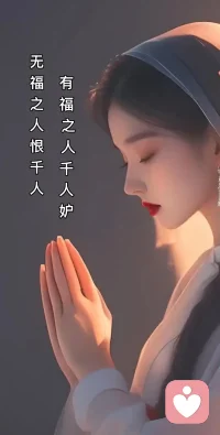 有福之人千人恨，无福之人恨千人。配图