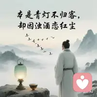 本是青灯不归客，却因浊酒恋红尘。