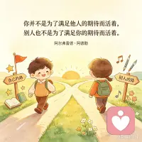 你并不是为了满足他人的期待而活着，别人也不是为了满足你的期待而活着。
—— 阿尔弗雷德·阿德勒配图