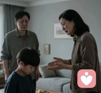 【家庭中的愧疚引導】
東亞家庭常見的“愧疚引導”教育，讓孩子在父母的犧牲敘述中背負沉重情感債。長期承受“要不是為了你”“我辛苦都是為你”等話語，易形成自我否定與討好型人格，既害怕辜負父母，又難以真實表達需求，一生在責任與自我間掙扎，心理擰巴又委屈。配圖